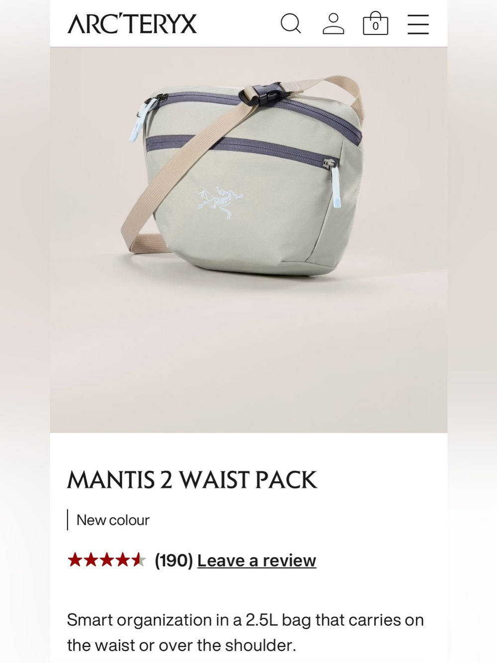 BNWT Arc’Teryx Mantis 2 Waist Pack - Picture 4 of 4